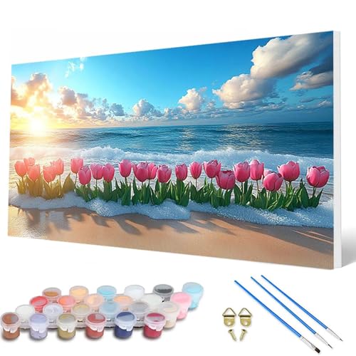 Malen Nach Zahlen Erwachsene, Meer Malen Nach Zahlen Blumenn Paint by Numbers DIY Bastelset Erwachsene Mit 3 Pinseln und Acrylfarben für Deko Wohnzimmer, Geschenke für Frauen 40 x 80 cm -hcw25071U Malen Nach Zahlen Erwachsene, Meer Malen Nach Zahlen Blumenn Paint by Numbers DIY Bastelset Erwachsene Mit 3 Pinseln und Acrylfarben für Deko Wohnzimmer, Geschenke für Frauen 40 x 80 cm -hcw25071U von HCWBDWOU