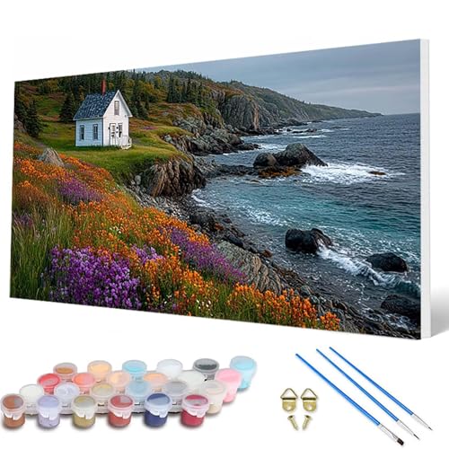 Malen Nach Zahlen Erwachsene, Meer Malen Nach Zahlen Landschaft Paint by Numbers DIY Bastelset Erwachsene Mit 3 Pinseln und Acrylfarben für Deko Wohnzimmer, Geschenke für Frauen 40X80 CM -hcw2507BZ Malen Nach Zahlen Erwachsene, Meer Malen Nach Zahlen Landschaft Paint by Numbers DIY Bastelset Erwachsene Mit 3 Pinseln und Acrylfarben für Deko Wohnzimmer, Geschenke für Frauen 40X80 CM -hcw2507BZ von HCWBDWOU