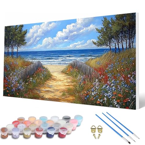 Malen Nach Zahlen Erwachsene, Meer Malen Nach Zahlen Landschaft Paint by Numbers DIY Bastelset Erwachsene Mit 3 Pinseln und Acrylfarben für Deko Wohnzimmer, Geschenke für Frauen 40X80CM -hcw2507C6 Malen Nach Zahlen Erwachsene, Meer Malen Nach Zahlen Landschaft Paint by Numbers DIY Bastelset Erwachsene Mit 3 Pinseln und Acrylfarben für Deko Wohnzimmer, Geschenke für Frauen 40X80CM -hcw2507C6 von HCWBDWOU