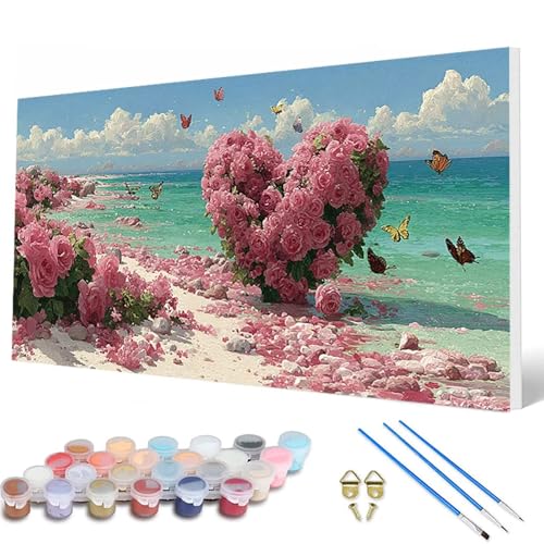 Malen Nach Zahlen Erwachsene, Meer Malen Nach Zahlen Schmetterling Paint by Numbers DIY Bastelset Erwachsene Mit Pinseln und Acrylfarben für Deko Wohnzimmer, Geschenke für Frauen 40 x 80 cm -hcw2507N2 Malen Nach Zahlen Erwachsene, Meer Malen Nach Zahlen Schmetterling Paint by Numbers DIY Bastelset Erwachsene Mit Pinseln und Acrylfarben für Deko Wohnzimmer, Geschenke für Frauen 40 x 80 cm -hcw2507N2 von HCWBDWOU