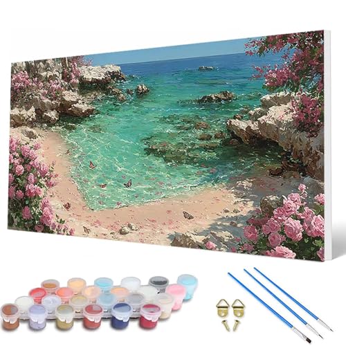 Malen Nach Zahlen Erwachsene, Meer Malen Nach Zahlen Schmetterling Paint by Numbers DIY Bastelset Erwachsene Mit Pinseln und Acrylfarben für Deko Wohnzimmer, Geschenke für Frauen 40 x 80 cm -hcw2507TQ Malen Nach Zahlen Erwachsene, Meer Malen Nach Zahlen Schmetterling Paint by Numbers DIY Bastelset Erwachsene Mit Pinseln und Acrylfarben für Deko Wohnzimmer, Geschenke für Frauen 40 x 80 cm -hcw2507TQ von HCWBDWOU