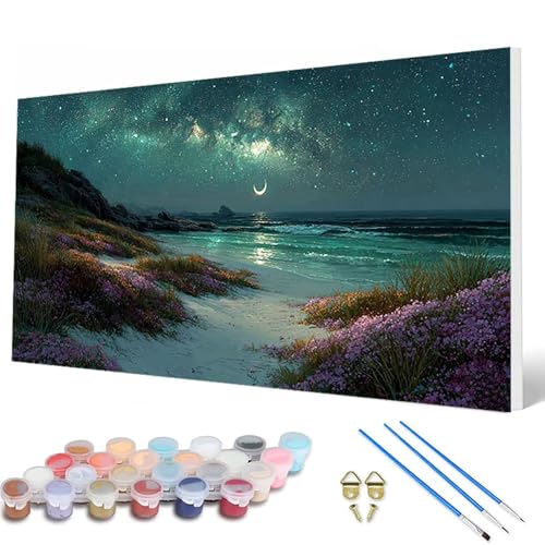 Malen Nach Zahlen Erwachsene, Meer Malen Nach Zahlen Sternenhimmel Paint by Numbers DIY Bastelset Erwachsene Mit 3 Pinseln und Acrylfarben für Deko Wohnzimmer, Geschenke für Frauen 40X80 CM -hcw2507S1 Malen Nach Zahlen Erwachsene, Meer Malen Nach Zahlen Sternenhimmel Paint by Numbers DIY Bastelset Erwachsene Mit 3 Pinseln und Acrylfarben für Deko Wohnzimmer, Geschenke für Frauen 40X80 CM -hcw2507S1 von HCWBDWOU