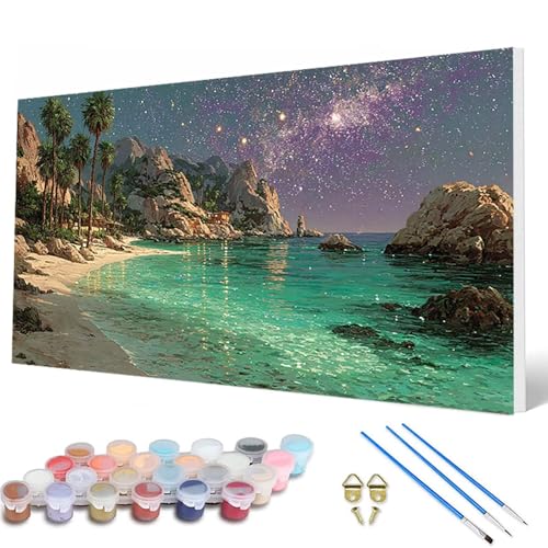 Malen Nach Zahlen Erwachsene, Meer Malen Nach Zahlen Sternenhimmel Paint by Numbers DIY Bastelset Erwachsene Mit 3 Pinseln und Acrylfarben für Deko Wohnzimmer, Geschenke für Frauen 60X120CM -hcw250746 Malen Nach Zahlen Erwachsene, Meer Malen Nach Zahlen Sternenhimmel Paint by Numbers DIY Bastelset Erwachsene Mit 3 Pinseln und Acrylfarben für Deko Wohnzimmer, Geschenke für Frauen 60X120CM -hcw250746 von HCWBDWOU