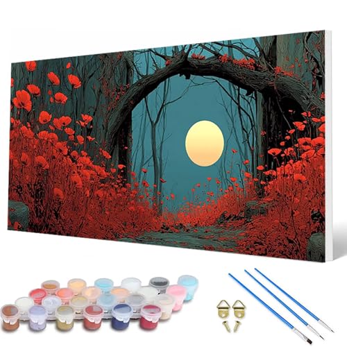 Malen Nach Zahlen Erwachsene, Mond Malen Nach Zahlen Blumen Paint by Numbers DIY Bastelset Erwachsene Mit 3 Pinseln und Acrylfarben für Deko Wohnzimmer, Geschenke für Frauen 100X200CM -hcw250707 Malen Nach Zahlen Erwachsene, Mond Malen Nach Zahlen Blumen Paint by Numbers DIY Bastelset Erwachsene Mit 3 Pinseln und Acrylfarben für Deko Wohnzimmer, Geschenke für Frauen 100X200CM -hcw250707 von HCWBDWOU