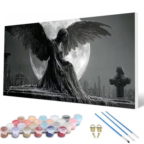 Malen Nach Zahlen Erwachsene, Mond Malen Nach Zahlen Engel Paint by Numbers DIY Bastelset Erwachsene Mit 3 Pinseln und Acrylfarben für Deko Wohnzimmer, Geschenke für Frauen 60 x 120 cm -hcw25074X Malen Nach Zahlen Erwachsene, Mond Malen Nach Zahlen Engel Paint by Numbers DIY Bastelset Erwachsene Mit 3 Pinseln und Acrylfarben für Deko Wohnzimmer, Geschenke für Frauen 60 x 120 cm -hcw25074X von HCWBDWOU