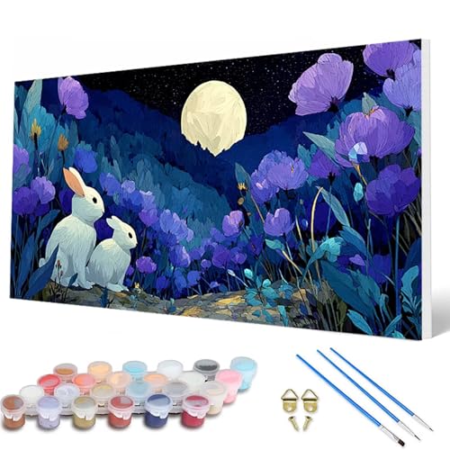Malen Nach Zahlen Erwachsene, Mond Malen Nach Zahlen Kaninchen Paint by Numbers DIY Bastelset Erwachsene Mit 3 Pinseln und Acrylfarben für Deko Wohnzimmer, Geschenke für Frauen 60X120 CM -hcw250724 Malen Nach Zahlen Erwachsene, Mond Malen Nach Zahlen Kaninchen Paint by Numbers DIY Bastelset Erwachsene Mit 3 Pinseln und Acrylfarben für Deko Wohnzimmer, Geschenke für Frauen 60X120 CM -hcw250724 von HCWBDWOU