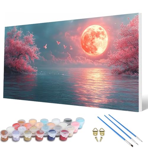 Malen Nach Zahlen Erwachsene, Mond Malen Nach Zahlen KirschblüTen Paint by Numbers DIY Bastelset Erwachsene Mit 3 Pinseln und Acrylfarben für Deko Wohnzimmer, Geschenke für Frauen 60X120CM -hcw2507X6 Malen Nach Zahlen Erwachsene, Mond Malen Nach Zahlen KirschblüTen Paint by Numbers DIY Bastelset Erwachsene Mit 3 Pinseln und Acrylfarben für Deko Wohnzimmer, Geschenke für Frauen 60X120CM -hcw2507X6 von HCWBDWOU