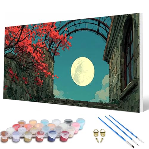 Malen Nach Zahlen Erwachsene, Mond Malen Nach Zahlen Landschaft Paint by Numbers DIY Bastelset Erwachsene Mit 3 Pinseln und Acrylfarben für Deko Wohnzimmer, Geschenke für Frauen 40X80 CM -hcw2507B8 Malen Nach Zahlen Erwachsene, Mond Malen Nach Zahlen Landschaft Paint by Numbers DIY Bastelset Erwachsene Mit 3 Pinseln und Acrylfarben für Deko Wohnzimmer, Geschenke für Frauen 40X80 CM -hcw2507B8 von HCWBDWOU