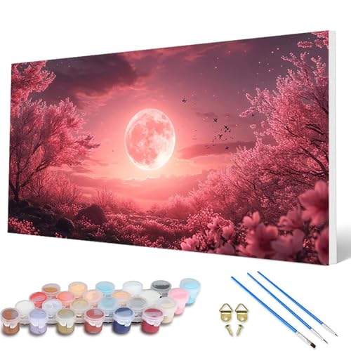 Malen Nach Zahlen Erwachsene, Mond Malen Nach Zahlen Landschaft Paint by Numbers DIY Bastelset Erwachsene Mit 3 Pinseln und Acrylfarben für Deko Wohnzimmer, Geschenke für Frauen 60X120 CM -hcw2507JZ Malen Nach Zahlen Erwachsene, Mond Malen Nach Zahlen Landschaft Paint by Numbers DIY Bastelset Erwachsene Mit 3 Pinseln und Acrylfarben für Deko Wohnzimmer, Geschenke für Frauen 60X120 CM -hcw2507JZ von HCWBDWOU
