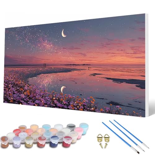 Malen Nach Zahlen Erwachsene, Mond Malen Nach Zahlen Meer Paint by Numbers DIY Bastelset Erwachsene Mit 3 Pinseln und Acrylfarben für Zimmer Deko Wohnzimmer, Geschenke für Frauen 100X200CM -hcw2507S2 Malen Nach Zahlen Erwachsene, Mond Malen Nach Zahlen Meer Paint by Numbers DIY Bastelset Erwachsene Mit 3 Pinseln und Acrylfarben für Zimmer Deko Wohnzimmer, Geschenke für Frauen 100X200CM -hcw2507S2 von HCWBDWOU