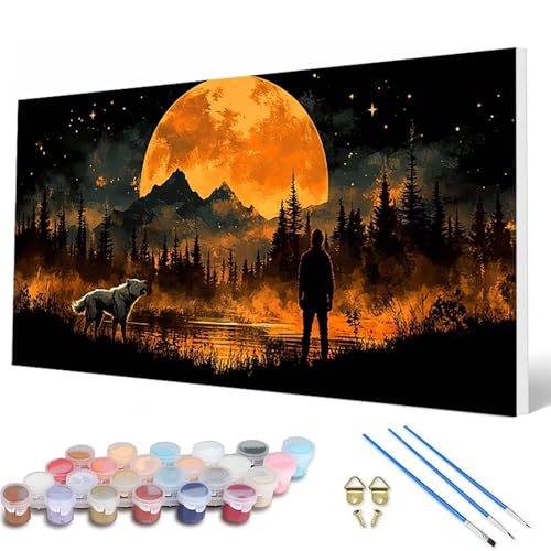 Malen Nach Zahlen Erwachsene, Mond Malen Nach Zahlen Wolf Paint by Numbers DIY Bastelset Erwachsene Mit 3 Pinseln und Acrylfarben für Zimmer Deko Wohnzimmer, Geschenke für Frauen 40X80 CM -hcw250754 Malen Nach Zahlen Erwachsene, Mond Malen Nach Zahlen Wolf Paint by Numbers DIY Bastelset Erwachsene Mit 3 Pinseln und Acrylfarben für Zimmer Deko Wohnzimmer, Geschenke für Frauen 40X80 CM -hcw250754 von HCWBDWOU