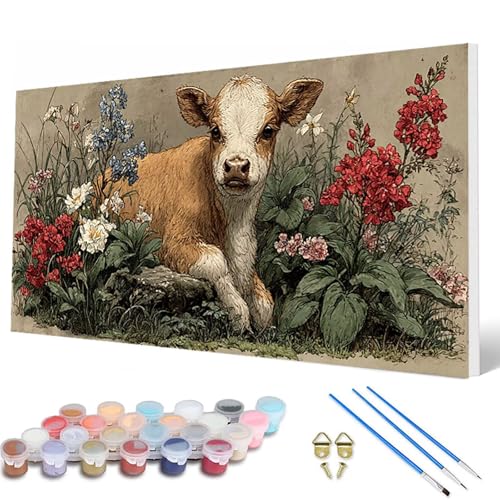 Malen Nach Zahlen Erwachsene, Ochse Malen Nach Zahlen Tiere Paint by Numbers DIY Bastelset Erwachsene Mit 3 Pinseln und Acrylfarben für Deko Wohnzimmer, Geschenke für Frauen 40 x 80 cm -hcw250781 Malen Nach Zahlen Erwachsene, Ochse Malen Nach Zahlen Tiere Paint by Numbers DIY Bastelset Erwachsene Mit 3 Pinseln und Acrylfarben für Deko Wohnzimmer, Geschenke für Frauen 40 x 80 cm -hcw250781 von HCWBDWOU