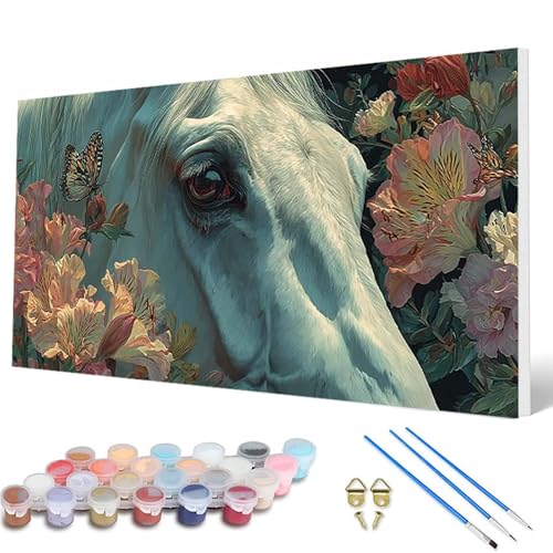 Malen Nach Zahlen Erwachsene, Pferde Malen Nach Zahlen Schmetterling Paint by Numbers DIY Bastelset Erwachsene Mit Pinseln und Acrylfarben für Deko Wohnzimmer, Geschenke für Frauen 40X80CM -hcw2507J6 Malen Nach Zahlen Erwachsene, Pferde Malen Nach Zahlen Schmetterling Paint by Numbers DIY Bastelset Erwachsene Mit Pinseln und Acrylfarben für Deko Wohnzimmer, Geschenke für Frauen 40X80CM -hcw2507J6 von HCWBDWOU