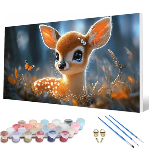 Malen Nach Zahlen Erwachsene, Reh Malen Nach Zahlen Schmetterling Paint by Numbers DIY Bastelset Erwachsene Mit 3 Pinseln und Acrylfarben für Deko Wohnzimmer, Geschenke für Frauen 40X80CM -hcw2507UV Malen Nach Zahlen Erwachsene, Reh Malen Nach Zahlen Schmetterling Paint by Numbers DIY Bastelset Erwachsene Mit 3 Pinseln und Acrylfarben für Deko Wohnzimmer, Geschenke für Frauen 40X80CM -hcw2507UV von HCWBDWOU