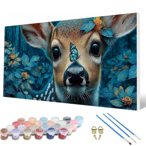 Malen Nach Zahlen Erwachsene, Reh Malen Nach Zahlen Schmetterling Paint by Numbers DIY Bastelset Erwachsene Mit Pinseln und Acrylfarben für Deko Wohnzimmer, Geschenke für Frauen 40 x 80 cm -hcw25072C Malen Nach Zahlen Erwachsene, Reh Malen Nach Zahlen Schmetterling Paint by Numbers DIY Bastelset Erwachsene Mit Pinseln und Acrylfarben für Deko Wohnzimmer, Geschenke für Frauen 40 x 80 cm -hcw25072C von HCWBDWOU