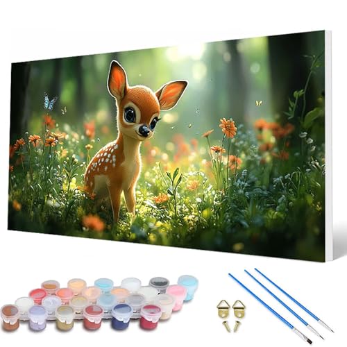 Malen Nach Zahlen Erwachsene, Reh Malen Nach Zahlen Tiere Paint by Numbers DIY Bastelset Erwachsene Mit 3 Pinseln und Acrylfarben für Zimmer Deko Wohnzimmer, Geschenke für Frauen 60X120 CM -hcw2507KM Malen Nach Zahlen Erwachsene, Reh Malen Nach Zahlen Tiere Paint by Numbers DIY Bastelset Erwachsene Mit 3 Pinseln und Acrylfarben für Zimmer Deko Wohnzimmer, Geschenke für Frauen 60X120 CM -hcw2507KM von HCWBDWOU
