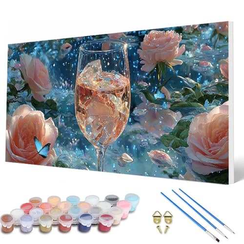 Malen Nach Zahlen Erwachsene, Rose Malen Nach Zahlen Cocktails Paint by Numbers DIY Bastelset Erwachsene Mit 3 Pinseln und Acrylfarben für Deko Wohnzimmer, Geschenke für Frauen 40X80 CM -hcw250729 Malen Nach Zahlen Erwachsene, Rose Malen Nach Zahlen Cocktails Paint by Numbers DIY Bastelset Erwachsene Mit 3 Pinseln und Acrylfarben für Deko Wohnzimmer, Geschenke für Frauen 40X80 CM -hcw250729 von HCWBDWOU