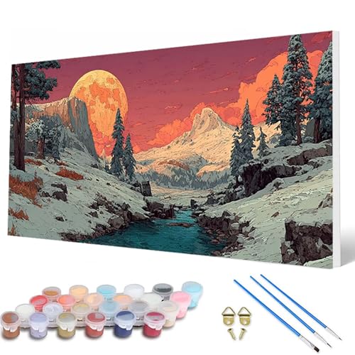 Malen Nach Zahlen Erwachsene, Schneeszene Malen Nach Zahlen Mond Paint by Numbers DIY Bastelset Erwachsene Mit Pinseln und Acrylfarben für Deko Wohnzimmer, Geschenke für Frauen 100 x 200 cm -hcw25072R Malen Nach Zahlen Erwachsene, Schneeszene Malen Nach Zahlen Mond Paint by Numbers DIY Bastelset Erwachsene Mit Pinseln und Acrylfarben für Deko Wohnzimmer, Geschenke für Frauen 100 x 200 cm -hcw25072R von HCWBDWOU