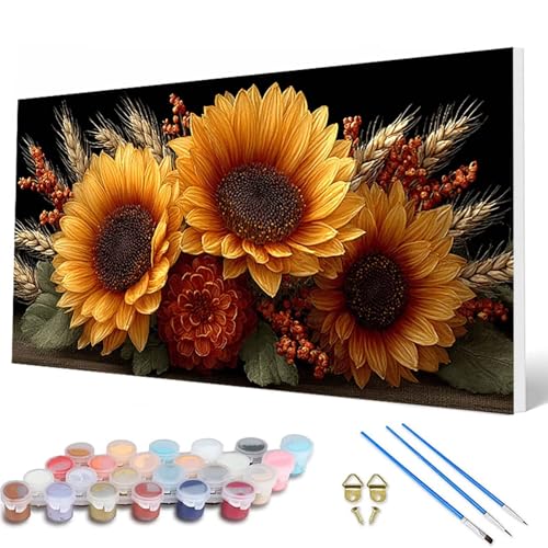 Malen Nach Zahlen Erwachsene, SonnenBlumen Malen Nach Zahlen Blumenn Paint by Numbers Bastelset Erwachsene Mit Pinseln und Acrylfarben für Deko Wohnzimmer, Geschenke für Frauen 40 x 80 cm -hcw2507JW Malen Nach Zahlen Erwachsene, SonnenBlumen Malen Nach Zahlen Blumenn Paint by Numbers Bastelset Erwachsene Mit Pinseln und Acrylfarben für Deko Wohnzimmer, Geschenke für Frauen 40 x 80 cm -hcw2507JW von HCWBDWOU