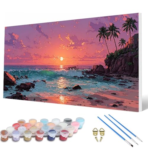 Malen Nach Zahlen Erwachsene, Sonnenaufgang Malen Nach Zahlen Meer Paint by Numbers DIY Bastelset Erwachsene Mit Pinseln und Acrylfarben für Deko Wohnzimmer, Geschenke für Frauen 80X160 CM -hcw2507ZG Malen Nach Zahlen Erwachsene, Sonnenaufgang Malen Nach Zahlen Meer Paint by Numbers DIY Bastelset Erwachsene Mit Pinseln und Acrylfarben für Deko Wohnzimmer, Geschenke für Frauen 80X160 CM -hcw2507ZG von HCWBDWOU