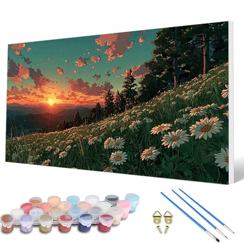 Malen Nach Zahlen Erwachsene, Sonnenuntergang Malen Nach Zahlen Landschaft Paint by Numbers Bastelset Erwachsene Mit Pinseln und Acrylfarben für Deko Wohnzimmer, Geschenke 40 x 80 cm -hcw250726 Malen Nach Zahlen Erwachsene, Sonnenuntergang Malen Nach Zahlen Landschaft Paint by Numbers Bastelset Erwachsene Mit Pinseln und Acrylfarben für Deko Wohnzimmer, Geschenke 40 x 80 cm -hcw250726 von HCWBDWOU