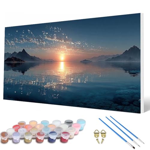 Malen Nach Zahlen Erwachsene, Sonnenuntergang Malen Nach Zahlen Landschaft Paint by Numbers Bastelset Erwachsene Mit Pinseln und Acrylfarben für Deko Wohnzimmer, Geschenke 40 x 80 cm -hcw2507AR Malen Nach Zahlen Erwachsene, Sonnenuntergang Malen Nach Zahlen Landschaft Paint by Numbers Bastelset Erwachsene Mit Pinseln und Acrylfarben für Deko Wohnzimmer, Geschenke 40 x 80 cm -hcw2507AR von HCWBDWOU