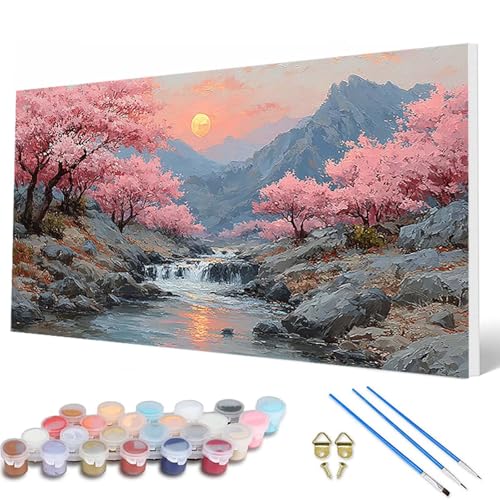 Malen Nach Zahlen Erwachsene, Sonnenuntergang Malen Nach Zahlen Landschaft Paint by Numbers Bastelset Erwachsene Mit Pinseln und Acrylfarben für Deko Wohnzimmer, Geschenke 40X80 CM -hcw25074X7GGF Malen Nach Zahlen Erwachsene, Sonnenuntergang Malen Nach Zahlen Landschaft Paint by Numbers Bastelset Erwachsene Mit Pinseln und Acrylfarben für Deko Wohnzimmer, Geschenke 40X80 CM -hcw25074X7GGF von HCWBDWOU