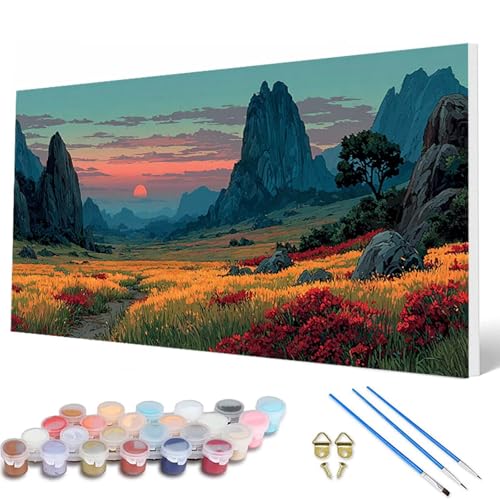 Malen Nach Zahlen Erwachsene, Sonnenuntergang Malen Nach Zahlen Landschaft Paint by Numbers Bastelset Erwachsene Mit Pinseln und Acrylfarben für Deko Wohnzimmer, Geschenke 40X80 CM -hcw25075UZJ2I Malen Nach Zahlen Erwachsene, Sonnenuntergang Malen Nach Zahlen Landschaft Paint by Numbers Bastelset Erwachsene Mit Pinseln und Acrylfarben für Deko Wohnzimmer, Geschenke 40X80 CM -hcw25075UZJ2I von HCWBDWOU