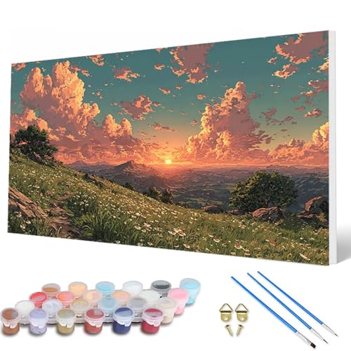 Malen Nach Zahlen Erwachsene, Sonnenuntergang Malen Nach Zahlen Landschaft Paint by Numbers Bastelset Erwachsene Mit Pinseln und Acrylfarben für Deko Wohnzimmer, Geschenke 40X80 CM -hcw2507EVNJ47 Malen Nach Zahlen Erwachsene, Sonnenuntergang Malen Nach Zahlen Landschaft Paint by Numbers Bastelset Erwachsene Mit Pinseln und Acrylfarben für Deko Wohnzimmer, Geschenke 40X80 CM -hcw2507EVNJ47 von HCWBDWOU