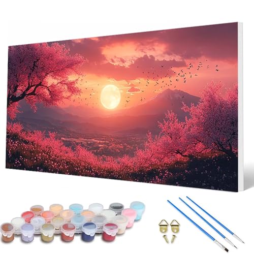 Malen Nach Zahlen Erwachsene, Sonnenuntergang Malen Nach Zahlen Landschaft Paint by Numbers Bastelset Erwachsene Mit Pinseln und Acrylfarben für Deko Wohnzimmer, Geschenke 80X160CM -hcw250720663Y Malen Nach Zahlen Erwachsene, Sonnenuntergang Malen Nach Zahlen Landschaft Paint by Numbers Bastelset Erwachsene Mit Pinseln und Acrylfarben für Deko Wohnzimmer, Geschenke 80X160CM -hcw250720663Y von HCWBDWOU
