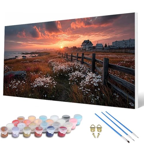 Malen Nach Zahlen Erwachsene, Sonnenuntergang Malen Nach Zahlen Stadt Paint by Numbers Bastelset Erwachsene Mit Pinseln und Acrylfarben für Deko Wohnzimmer, Geschenke für Frauen 60 x 120 cm -hcw250779 Malen Nach Zahlen Erwachsene, Sonnenuntergang Malen Nach Zahlen Stadt Paint by Numbers Bastelset Erwachsene Mit Pinseln und Acrylfarben für Deko Wohnzimmer, Geschenke für Frauen 60 x 120 cm -hcw250779 von HCWBDWOU