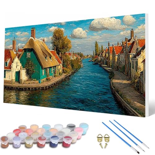 Malen Nach Zahlen Erwachsene, Stadt Malen Nach Zahlen Landschaft Paint by Numbers DIY Bastelset Erwachsene Mit 3 Pinseln und Acrylfarben für Deko Wohnzimmer, Geschenke für Frauen 40X80CM -hcw25079J Malen Nach Zahlen Erwachsene, Stadt Malen Nach Zahlen Landschaft Paint by Numbers DIY Bastelset Erwachsene Mit 3 Pinseln und Acrylfarben für Deko Wohnzimmer, Geschenke für Frauen 40X80CM -hcw25079J von HCWBDWOU