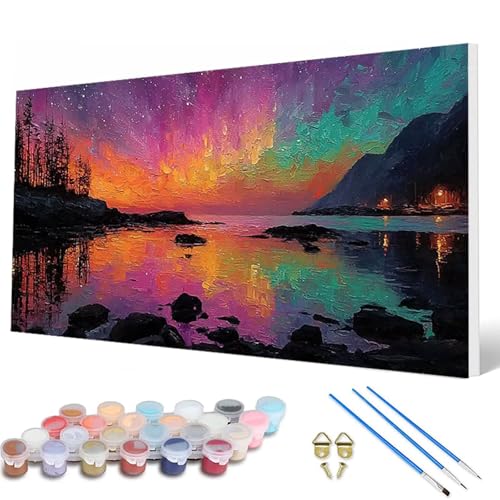 Malen Nach Zahlen Erwachsene, Sternenhimmel Malen Nach Zahlen Aurora Paint by Numbers DIY Bastelset Erwachsene Mit Pinseln und Acrylfarben für Deko Wohnzimmer, Geschenke für Frauen 40X80CM -hcw2507EA Malen Nach Zahlen Erwachsene, Sternenhimmel Malen Nach Zahlen Aurora Paint by Numbers DIY Bastelset Erwachsene Mit Pinseln und Acrylfarben für Deko Wohnzimmer, Geschenke für Frauen 40X80CM -hcw2507EA von HCWBDWOU