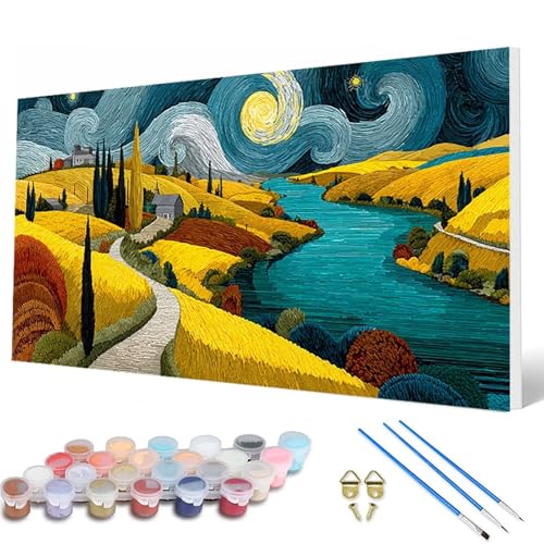 Malen Nach Zahlen Erwachsene, Sternenhimmel Malen Nach Zahlen Landschaft Paint by Numbers Bastelset Erwachsene Mit Pinseln und Acrylfarben für Deko Wohnzimmer, Geschenke für Frauen 40X80 CM -hcw2507C0 Malen Nach Zahlen Erwachsene, Sternenhimmel Malen Nach Zahlen Landschaft Paint by Numbers Bastelset Erwachsene Mit Pinseln und Acrylfarben für Deko Wohnzimmer, Geschenke für Frauen 40X80 CM -hcw2507C0 von HCWBDWOU