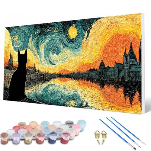 Malen Nach Zahlen Erwachsene, Sternenhimmel Malen Nach Zahlen Landschaft Paint by Numbers Bastelset Erwachsene Mit Pinseln und Acrylfarben für Deko Wohnzimmer, Geschenke für Frauen 40X80 CM -hcw2507BZ Malen Nach Zahlen Erwachsene, Sternenhimmel Malen Nach Zahlen Landschaft Paint by Numbers Bastelset Erwachsene Mit Pinseln und Acrylfarben für Deko Wohnzimmer, Geschenke für Frauen 40X80 CM -hcw2507BZ von HCWBDWOU