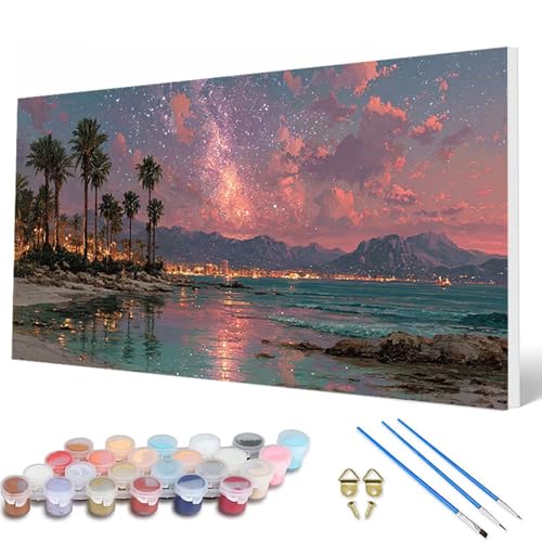 Malen Nach Zahlen Erwachsene, Sternenhimmel Malen Nach Zahlen Meer Paint by Numbers DIY Bastelset Erwachsene Mit 3 Pinseln und Acrylfarben für Deko Wohnzimmer, Geschenke für Frauen 40X80CM -hcw25075U Malen Nach Zahlen Erwachsene, Sternenhimmel Malen Nach Zahlen Meer Paint by Numbers DIY Bastelset Erwachsene Mit 3 Pinseln und Acrylfarben für Deko Wohnzimmer, Geschenke für Frauen 40X80CM -hcw25075U von HCWBDWOU