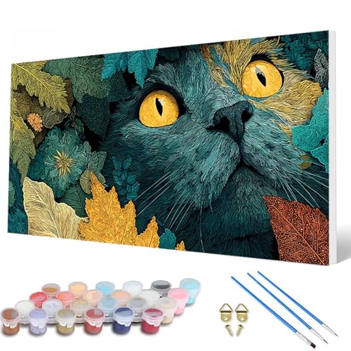 Malen Nach Zahlen Erwachsene, Tiere Malen Nach Zahlen Katze Paint by Numbers DIY Bastelset Erwachsene Mit 3 Pinseln und Acrylfarben für Deko Wohnzimmer, Geschenke für Frauen 40X80 CM -hcw25073Q Malen Nach Zahlen Erwachsene, Tiere Malen Nach Zahlen Katze Paint by Numbers DIY Bastelset Erwachsene Mit 3 Pinseln und Acrylfarben für Deko Wohnzimmer, Geschenke für Frauen 40X80 CM -hcw25073Q von HCWBDWOU