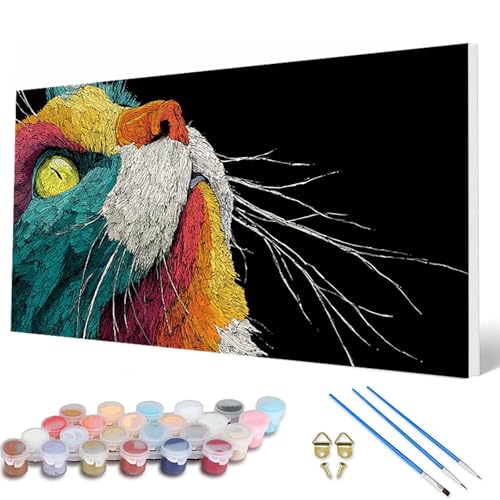 Malen Nach Zahlen Erwachsene, Tiere Malen Nach Zahlen Katze Paint by Numbers DIY Bastelset Erwachsene Mit 3 Pinseln und Acrylfarben für Deko Wohnzimmer, Geschenke für Frauen 60X120CM -hcw25079H Malen Nach Zahlen Erwachsene, Tiere Malen Nach Zahlen Katze Paint by Numbers DIY Bastelset Erwachsene Mit 3 Pinseln und Acrylfarben für Deko Wohnzimmer, Geschenke für Frauen 60X120CM -hcw25079H von HCWBDWOU