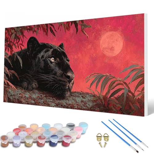 Malen Nach Zahlen Erwachsene, Tiere Malen Nach Zahlen Leopard Paint by Numbers DIY Bastelset Erwachsene Mit 3 Pinseln und Acrylfarben für Deko Wohnzimmer, Geschenke für Frauen 40X80 CM -hcw2507GR Malen Nach Zahlen Erwachsene, Tiere Malen Nach Zahlen Leopard Paint by Numbers DIY Bastelset Erwachsene Mit 3 Pinseln und Acrylfarben für Deko Wohnzimmer, Geschenke für Frauen 40X80 CM -hcw2507GR von HCWBDWOU