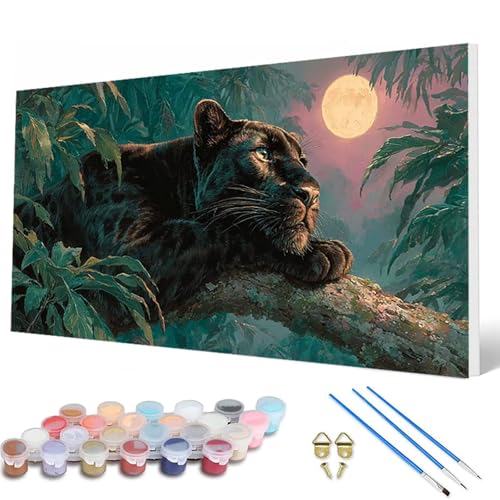 Malen Nach Zahlen Erwachsene, Tiere Malen Nach Zahlen Leopard Paint by Numbers DIY Bastelset Erwachsene Mit 3 Pinseln und Acrylfarben für Deko Wohnzimmer, Geschenke für Frauen 60 x 120 cm -hcw2507AD Malen Nach Zahlen Erwachsene, Tiere Malen Nach Zahlen Leopard Paint by Numbers DIY Bastelset Erwachsene Mit 3 Pinseln und Acrylfarben für Deko Wohnzimmer, Geschenke für Frauen 60 x 120 cm -hcw2507AD von HCWBDWOU