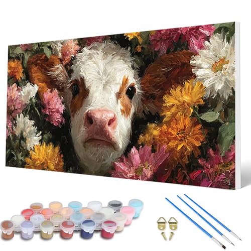 Malen Nach Zahlen Erwachsene, Tiere Malen Nach Zahlen Ochse Paint by Numbers DIY Bastelset Erwachsene Mit 3 Pinseln und Acrylfarben für Deko Wohnzimmer, Geschenke für Frauen 60 x 120 cm -hcw25077C Malen Nach Zahlen Erwachsene, Tiere Malen Nach Zahlen Ochse Paint by Numbers DIY Bastelset Erwachsene Mit 3 Pinseln und Acrylfarben für Deko Wohnzimmer, Geschenke für Frauen 60 x 120 cm -hcw25077C von HCWBDWOU