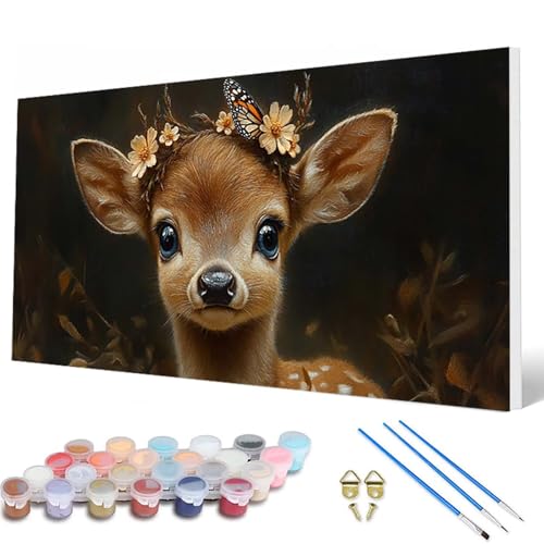 Malen Nach Zahlen Erwachsene, Tiere Malen Nach Zahlen Reh Paint by Numbers DIY Bastelset Erwachsene Mit 3 Pinseln und Acrylfarben für Zimmer Deko Wohnzimmer, Geschenke für Frauen 100X200CM -hcw2507AR Malen Nach Zahlen Erwachsene, Tiere Malen Nach Zahlen Reh Paint by Numbers DIY Bastelset Erwachsene Mit 3 Pinseln und Acrylfarben für Zimmer Deko Wohnzimmer, Geschenke für Frauen 100X200CM -hcw2507AR von HCWBDWOU