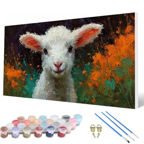 Malen Nach Zahlen Erwachsene, Tiere Malen Nach Zahlen Schaf Paint by Numbers DIY Bastelset Erwachsene Mit 3 Pinseln und Acrylfarben für Deko Wohnzimmer, Geschenke für Frauen 100X200 CM -hcw25078G Malen Nach Zahlen Erwachsene, Tiere Malen Nach Zahlen Schaf Paint by Numbers DIY Bastelset Erwachsene Mit 3 Pinseln und Acrylfarben für Deko Wohnzimmer, Geschenke für Frauen 100X200 CM -hcw25078G von HCWBDWOU