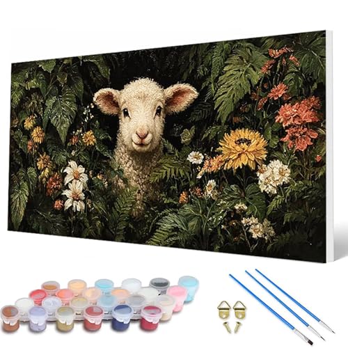 Malen Nach Zahlen Erwachsene, Tiere Malen Nach Zahlen Schaf Paint by Numbers DIY Bastelset Erwachsene Mit 3 Pinseln und Acrylfarben für Deko Wohnzimmer, Geschenke für Frauen 60X120 CM -hcw25073B Malen Nach Zahlen Erwachsene, Tiere Malen Nach Zahlen Schaf Paint by Numbers DIY Bastelset Erwachsene Mit 3 Pinseln und Acrylfarben für Deko Wohnzimmer, Geschenke für Frauen 60X120 CM -hcw25073B von HCWBDWOU