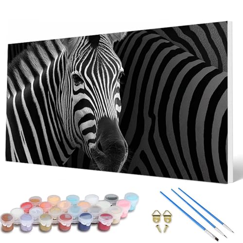 Malen Nach Zahlen Erwachsene, Tiere Malen Nach Zahlen Zebra Paint by Numbers DIY Bastelset Erwachsene Mit 3 Pinseln und Acrylfarben für Deko Wohnzimmer, Geschenke für Frauen 100 x 200 cm -hcw2507YP Malen Nach Zahlen Erwachsene, Tiere Malen Nach Zahlen Zebra Paint by Numbers DIY Bastelset Erwachsene Mit 3 Pinseln und Acrylfarben für Deko Wohnzimmer, Geschenke für Frauen 100 x 200 cm -hcw2507YP von HCWBDWOU