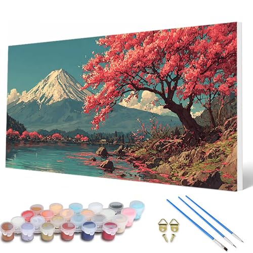 Malen Nach Zahlen Erwachsene, Vulkan Fuji Malen Nach Zahlen Japan Paint by Numbers DIY Bastelset Erwachsene Mit 3 Pinseln und Acrylfarben für Deko Wohnzimmer, Geschenke für Frauen 60X120CM -hcw2507GS Malen Nach Zahlen Erwachsene, Vulkan Fuji Malen Nach Zahlen Japan Paint by Numbers DIY Bastelset Erwachsene Mit 3 Pinseln und Acrylfarben für Deko Wohnzimmer, Geschenke für Frauen 60X120CM -hcw2507GS von HCWBDWOU