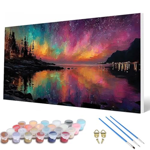 Malen Nach Zahlen Erwachsene, Wald Malen Nach Zahlen Aurora Paint by Numbers DIY Bastelset Erwachsene Mit 3 Pinseln und Acrylfarben für Deko Wohnzimmer, Geschenke für Frauen 60 x 120 cm -hcw250760 Malen Nach Zahlen Erwachsene, Wald Malen Nach Zahlen Aurora Paint by Numbers DIY Bastelset Erwachsene Mit 3 Pinseln und Acrylfarben für Deko Wohnzimmer, Geschenke für Frauen 60 x 120 cm -hcw250760 von HCWBDWOU
