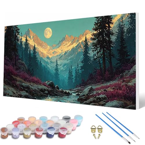 Malen Nach Zahlen Erwachsene, Wald Malen Nach Zahlen Schneeberg Paint by Numbers DIY Bastelset Erwachsene Mit 3 Pinseln und Acrylfarben für Deko Wohnzimmer, Geschenke für Frauen 60X120CM -hcw2507U1 Malen Nach Zahlen Erwachsene, Wald Malen Nach Zahlen Schneeberg Paint by Numbers DIY Bastelset Erwachsene Mit 3 Pinseln und Acrylfarben für Deko Wohnzimmer, Geschenke für Frauen 60X120CM -hcw2507U1 von HCWBDWOU
