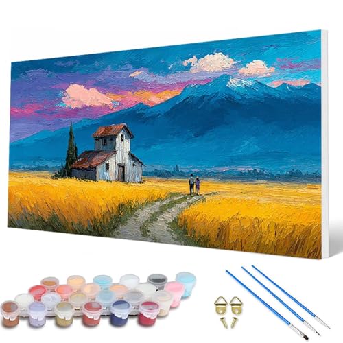 Malen Nach Zahlen Erwachsene, Weizenfeld Malen Nach Zahlen Landschaft Paint by Numbers Bastelset Erwachsene Mit Pinseln und Acrylfarben für Deko Wohnzimmer, Geschenke für Frauen 40X80 CM -hcw2507UU Malen Nach Zahlen Erwachsene, Weizenfeld Malen Nach Zahlen Landschaft Paint by Numbers Bastelset Erwachsene Mit Pinseln und Acrylfarben für Deko Wohnzimmer, Geschenke für Frauen 40X80 CM -hcw2507UU von HCWBDWOU