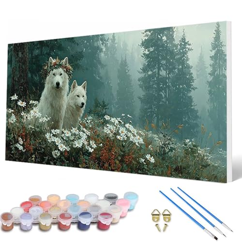Malen Nach Zahlen Erwachsene, Wolf Malen Nach Zahlen Wald Paint by Numbers DIY Bastelset Erwachsene Mit 3 Pinseln und Acrylfarben für Deko Wohnzimmer, Geschenke für Frauen 60 x 120 cm -hcw25077X Malen Nach Zahlen Erwachsene, Wolf Malen Nach Zahlen Wald Paint by Numbers DIY Bastelset Erwachsene Mit 3 Pinseln und Acrylfarben für Deko Wohnzimmer, Geschenke für Frauen 60 x 120 cm -hcw25077X von HCWBDWOU